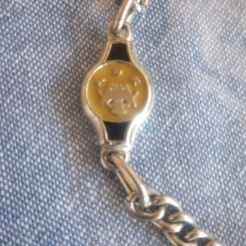 AEK Vintage Chain Keychain with Double-Headed Eagle, like new