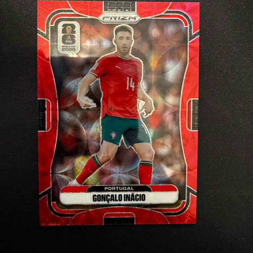 2026 Panini Prizm World Cup Goncalo Inacio Choice Red #/85 Portugal sticker