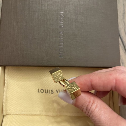 Louis Vuitton Double Cube Ring, gold-tone metal, size 53-54