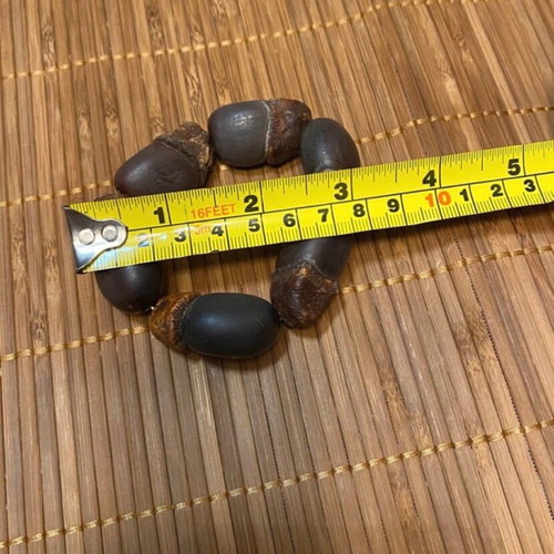 Bracelet made of oak nuts new, brown