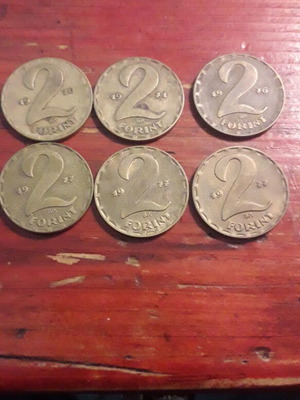 2 Forint Ουγγαρίας μεταχειρισμένα, πακέτο 6 νομισμάτων 1970-1977