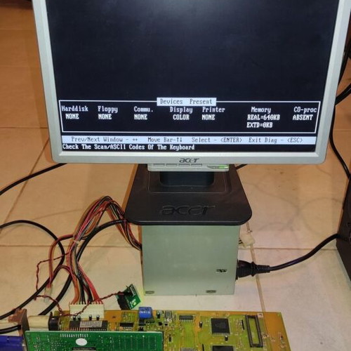 Acer 286 motherboard 16MHz 1MB RAM used