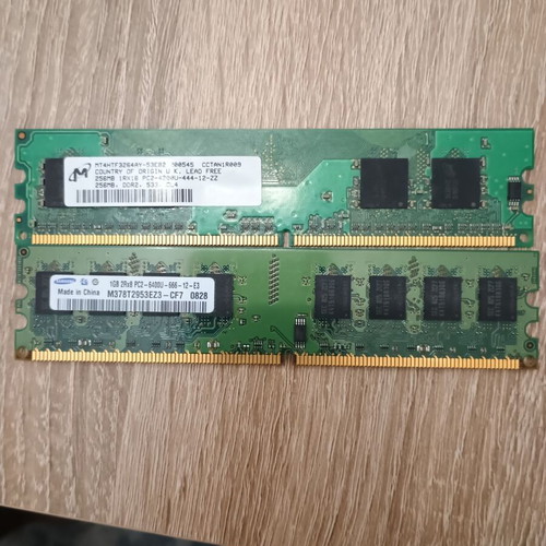 DDR2 RAM 1x1GB and 1x256MB like new