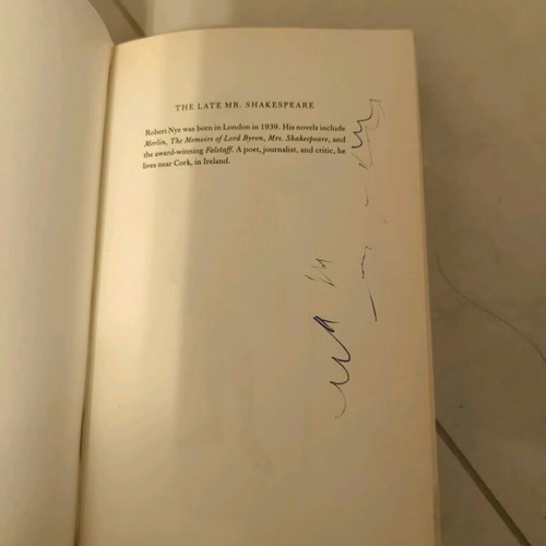 The Late Mr Shakespeare Robert Nye used book in English