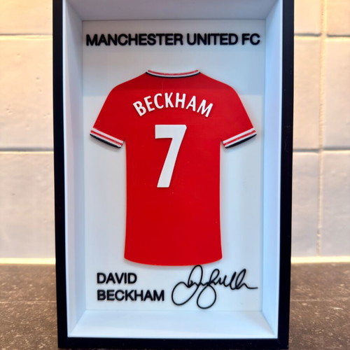3D Frame Jersey David Beckham Manchester United New Collectible