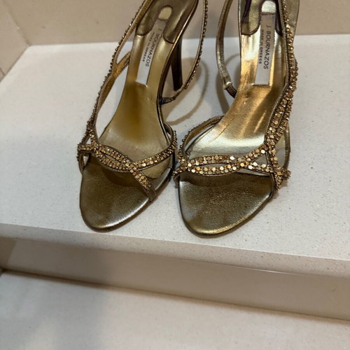 Bournazos sandals used, bronze color, size 38