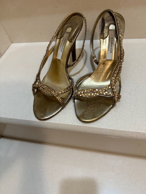 Bournazos sandals used, bronze color, size 38