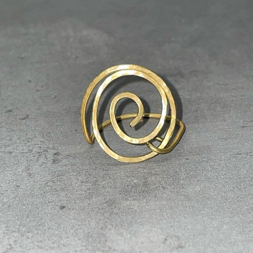 Gold adjustable handmade ring like new