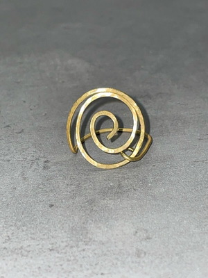 Gold adjustable handmade ring like new
