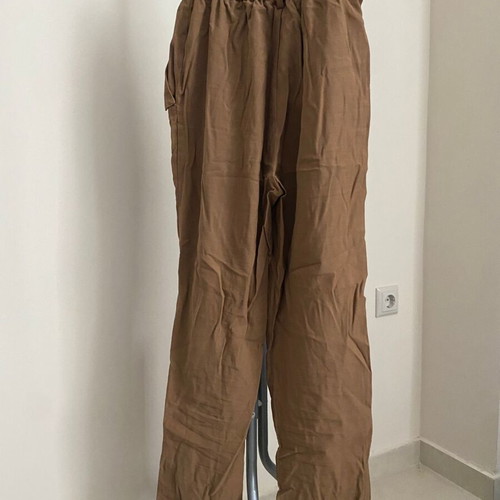 Paperbag trousers brown camel high-waisted Pull & Bear like new, size S