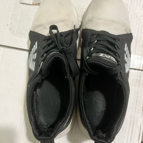 Emporio Armani casual shoes used, size 40.5, black and white