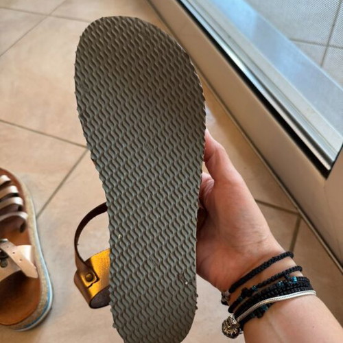 Esiot sandals like new, brown and gold, size 39, slippers