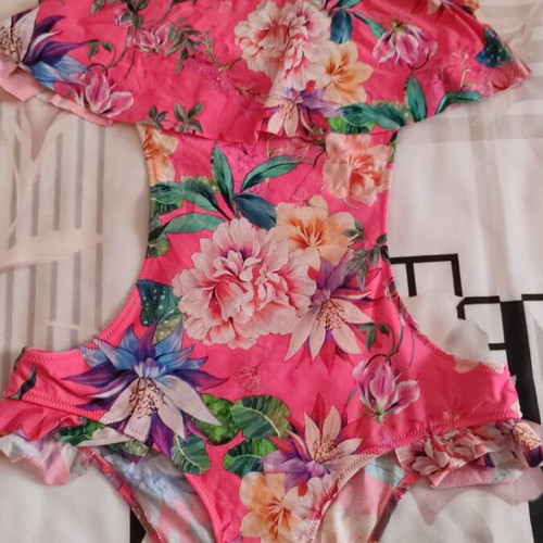 Calzedonia baby sea floral frilly tankini size 12