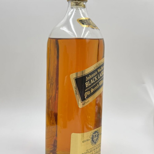 Johnnie Walker Black Label 12 Year Old 1980s 43% 75cl Olympic Airways new