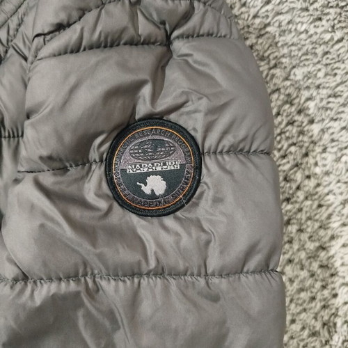 Napapijri jacket 116-120 cm gray with blue interior like new