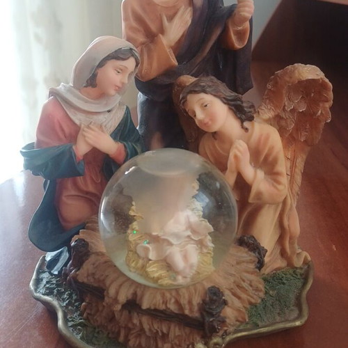 Christmas decoration used with foggy glass on top