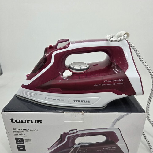 Taurus Atlantida 3000 Steam Iron New, 3000W Power, Ceramic Soleplate