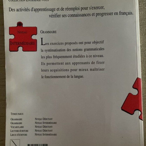 Grammaire French book with exercises like new