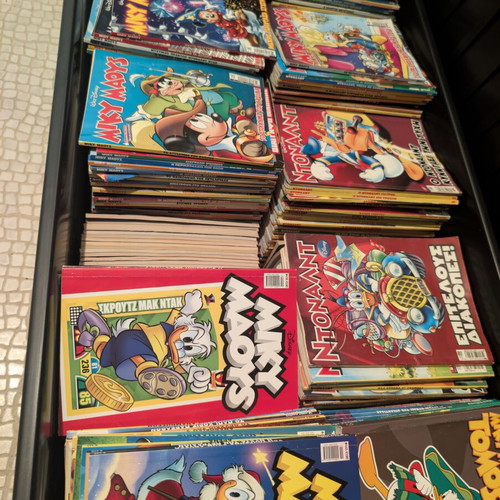 Comic collection used with Mickey Mouse, Donald, Lucky Luke, Asterix