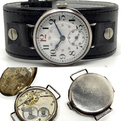 Military vintage wristwatch 1910 used men's