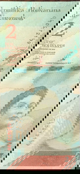 ΧΑΡΤΟΝΟΜΙΣΜΑ VENZUELA 2 BOLIVARES [2018]