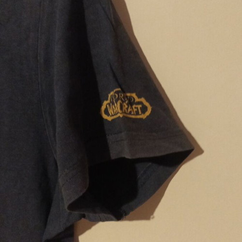 WoW Springfield dark blue cotton t-shirt used, size S