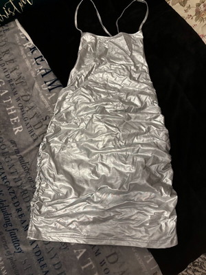 Shein short dress new, silver, size S