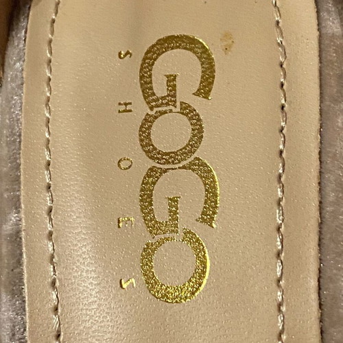 Beige suede GoGo Shoes sandal like new with buckle and 12 cm heel