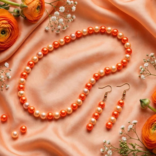 Handmade colorful summer necklace and earrings set new