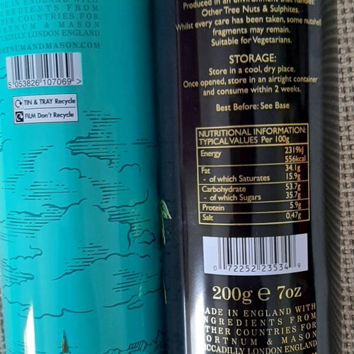 Fortnum & Mason collectible containers used, set of 2 pieces
