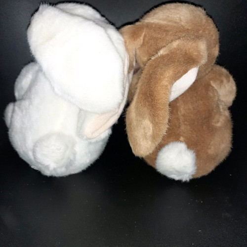 Bunny set new with baskets full of carrots, 2 pieces