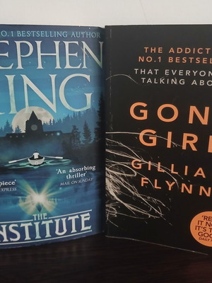 Two thrillers Gone Girl & The Institute used, English