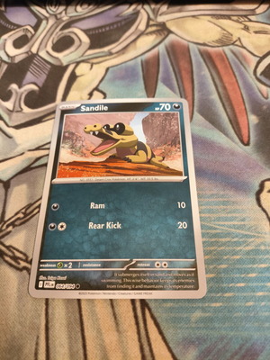 Sandile Pokemon Card Reverse Holo like new Phantasmal Flames