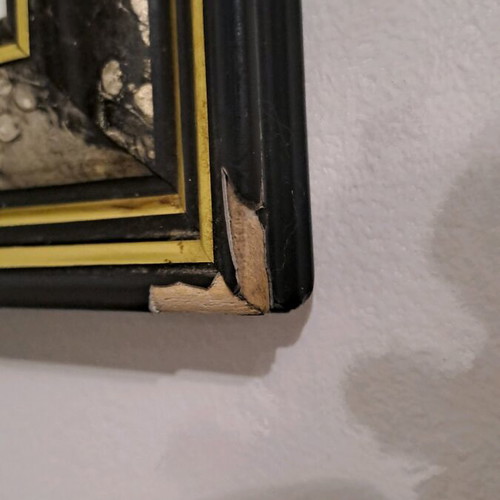 Ανάγλυφη Ασημένια Εικόνα Ιησούς Χριστός με Ακάνθινο Στεφάνι μεταχειρισμένη σε Καθρέπτη
