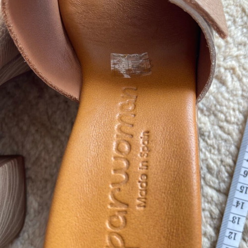 Speawoman leather mule sandals new, camel color, size 37