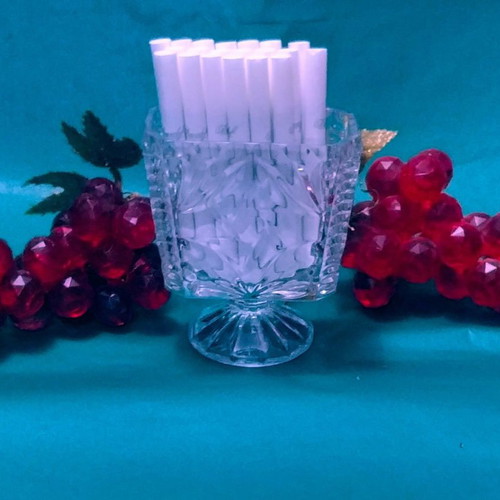 Pinwheel vintage Bohemias crystal cigarette card holder new