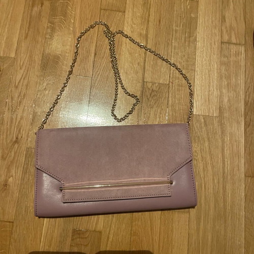 Aldo clutch like new with gold chain and suede