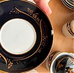  vintage πορσελάνινο σερβίτσιο καφέ με κοβάλτιο