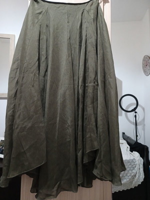 Massimo Dutti linen skirt, khaki