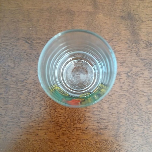 Vintage 1950s shot glass with Panhard-Levassor 1895 design like new