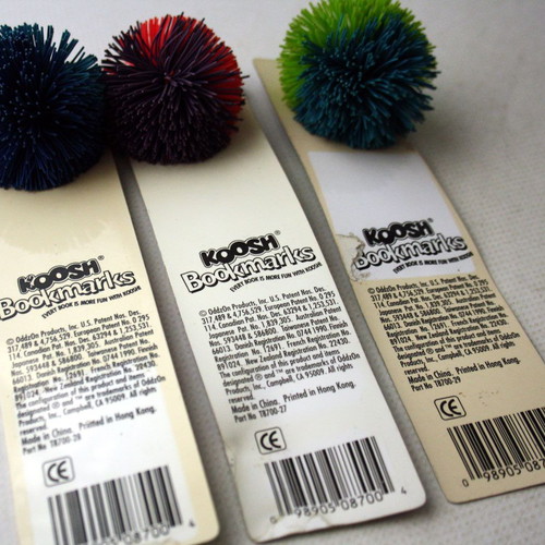 Koosh ball bookmarks vintage 90's Oddz On new, pack of 3
