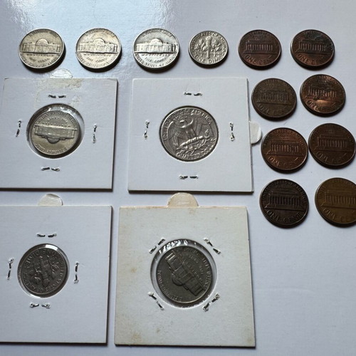 USA coins used, pack of 16 from 1954