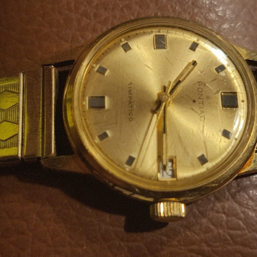 Pontiac Simpatico Swiss Made Automatic Watch with Date, vintage