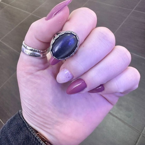 Cat's Eye Silver 925 Ring used, vintage