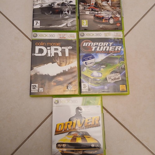 Xbox 360 games like new, Driver SF, GRID, WRC 2, Colin McRae DiRT, Import Tuner