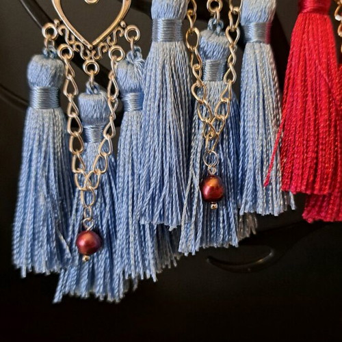 Handmade earrings with tassels new