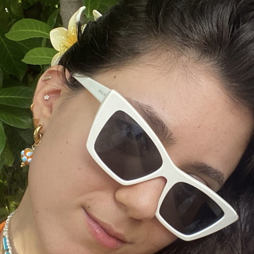 Saint Laurent YSL SL276-056 mica sunglasses, off white