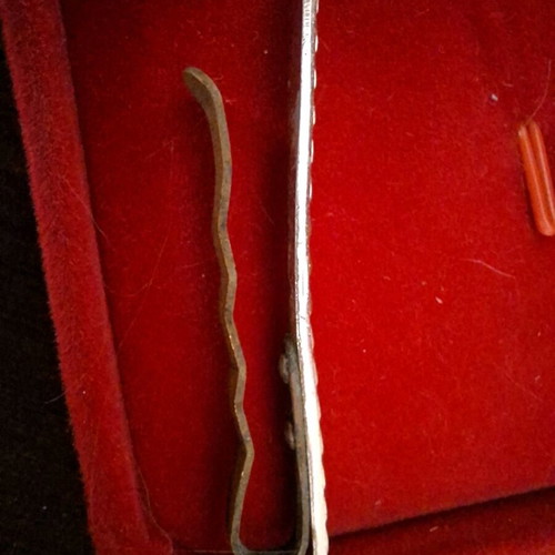 Tie clips gold-plated used, vintage
