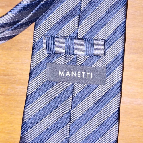 Manetti silk tie 100% like new, blue