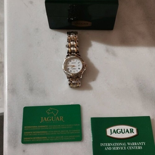 Jaguar watch new with white dial and stainless steel bracelet